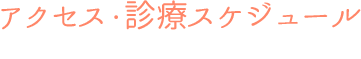 アクセス・診療スケジュール Access / Schedule